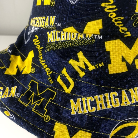 Bucket Hat of University of Michigan Wolverines Fabric NWT Handmade Reversible - Picture 7 of 7